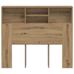 Walplus Headboard Cabinet Artisian Oak 120X19X103.5 Cm Engineered Wood - thumbnail 4
