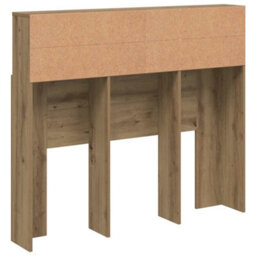 Walplus Headboard Cabinet Artisian Oak 120X19X103.5 Cm Engineered Wood - thumbnail 6