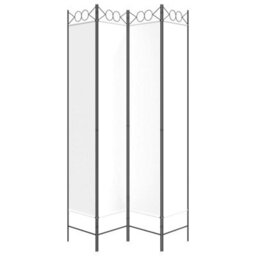 Walplus White Fabric 4 Panel Room Divider 160 By 220 Centimetres - thumbnail 4
