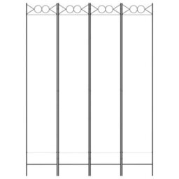 Walplus White Fabric 4 Panel Room Divider 160 By 220 Centimetres - thumbnail 3