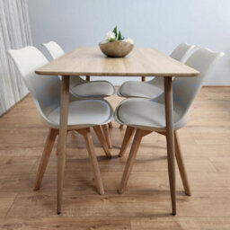 Kosy Koala Wood Dining Table Set With 4 White Chairs Dining Kitchen Furniture Set - thumbnail 3