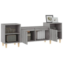 Berkfield Sturdy Tv Cabinet Grey Sonoma 160X35X55 Cm Engineered Wood - thumbnail 5