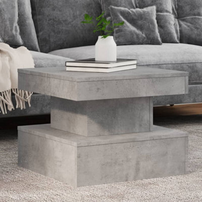 Vidaxl Coffee Table With Led Lights Concrete Grey 50X50X40 Cm - image 1