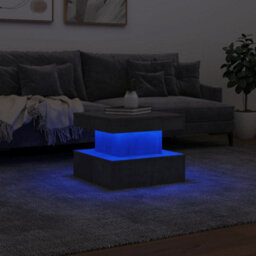 Vidaxl Coffee Table With Led Lights Concrete Grey 50X50X40 Cm - thumbnail 5