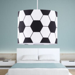 First Choice Lighting Set Of 2 Footie - Black And White Football Pendant Shades - thumbnail 4