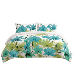 Duvet Cover And Pillowcase Set Lily Flower Design Bed Linen Multi - thumbnail 2