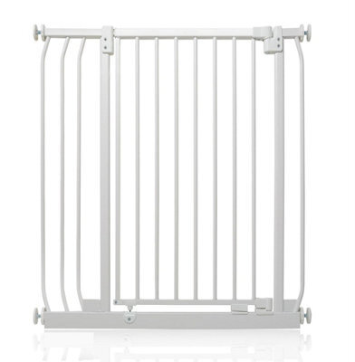 Safetots Extra Tall Elite Safety Gate, 80Cm - 89Cm, Matt White, Extra Tall 96.8Cm In Height, Pressure Fit Stair Gate - image 1