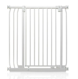 Safetots Extra Tall Elite Safety Gate, 80Cm - 89Cm, Matt White, Extra Tall 96.8Cm In Height, Pressure Fit Stair Gate - thumbnail 1