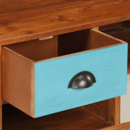 Berkfield Durable Tv Cabinet With 3 Drawers 110X35X50 Cm Solid Acacia Wood - thumbnail 8
