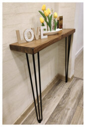 Moderix Rustic Console Table 225mm Hairpin 3R 860mm Medium Oak Length Of 70Cm - thumbnail 2