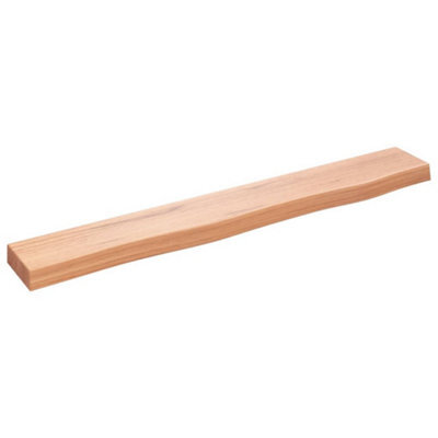 Berkfield Wall Shelf Light Brown 80X10X4 Cm Treated Solid Wood Oak - image 1