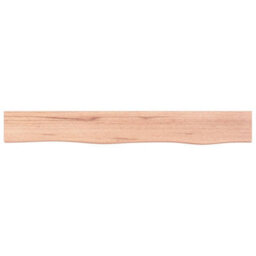 Berkfield Wall Shelf Light Brown 80X10X4 Cm Treated Solid Wood Oak - thumbnail 2