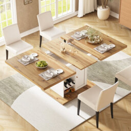 Matteo Extendable Dining Table With Integrated Storage - White (110-140Cm) - thumbnail 5