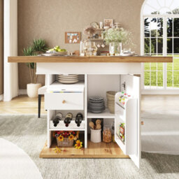 Matteo Extendable Dining Table With Integrated Storage - White (110-140Cm) - thumbnail 4