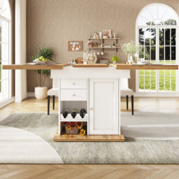 Matteo Extendable Dining Table With Integrated Storage - White (110-140Cm) - thumbnail 2