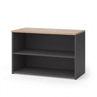 Shefa Line Modu Open Storage Unit 80 Cm, Graphite/wotan Oak - image 1