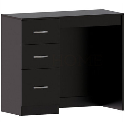 Black Modern Dressing Table Desk Dresser Makeup Wooden Bedroom Furniture - image 1