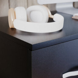 Black Modern Dressing Table Desk Dresser Makeup Wooden Bedroom Furniture - thumbnail 4