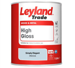 Leyland Trade Wood & Metal High Gloss Paint Simply Elegant (Ppg10-26) 1L - thumbnail 2