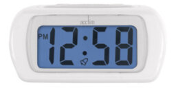 Acctim 12342 Auric Digital Alarm Clock, Large Lcd Display White - thumbnail 2