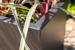 Primrose Gunmetal Black Galvanised Zinc Rectangular Garden Planter Plant Pot Large 70Cm X 30Cm - thumbnail 6
