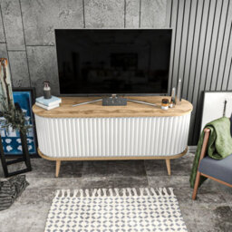 Decorotika Stor Tv Stand Tv Unit For Tvs Up To 60 Inch Oak And White