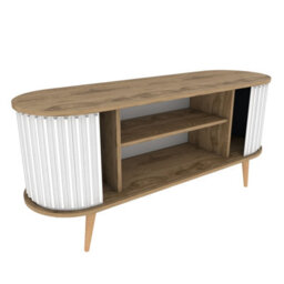 Decorotika Stor Tv Stand Tv Unit For Tvs Up To 60 Inch Oak And White - thumbnail 8