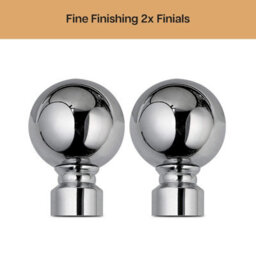 Moonlight Bedding Extendable Metal Curtain Pole With Ball Finials - Adjustable Plain Curtain Rod (Chrome, 63 - 118 Inches) - thumbnail 6