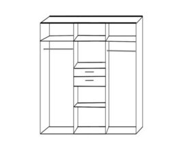 Bristol Oak And Graphite 6 Door Wardrobe - thumbnail 3