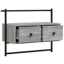 Walplus Tv Cabinet Wall-Mounted Grey Sonoma 60.5X30X51 Cm Engineered Wood - thumbnail 5