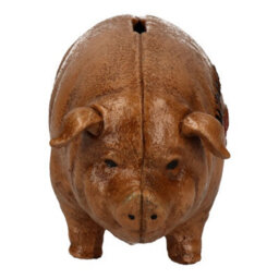 AB Tools Quaker City Ham Pig Hog Porky Oink Money Bank Box Cast Iron Coin Change Jar - thumbnail 3