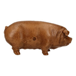 AB Tools Quaker City Ham Pig Hog Porky Oink Money Bank Box Cast Iron Coin Change Jar - thumbnail 2