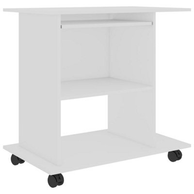 Berkfield Modern Computer Desk White 80X50X75 Cm Engineered Wood - image 1