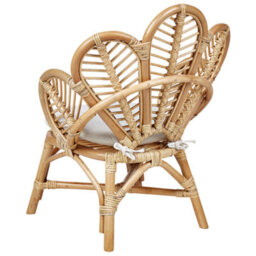 Beliani Peacock Kids Chair Natural Rattan 58 X 55 X 70 Cm Boho Style - thumbnail 4