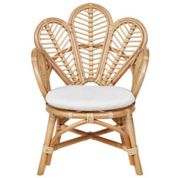 Beliani Peacock Kids Chair Natural Rattan 58 X 55 X 70 Cm Boho Style - thumbnail 2