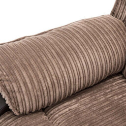 More4Homes Postana Electric High Back Jumbo Cord Fabric Recliner 3 Seater Sofa (Brown) - thumbnail 6