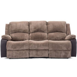 More4Homes Postana Electric High Back Jumbo Cord Fabric Recliner 3 Seater Sofa (Brown) - thumbnail 5