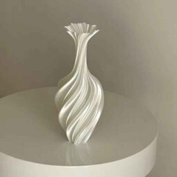 3D Printed Twist Vase 25Cm, Modern Nordic Home Decor. - thumbnail 1