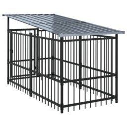 Berkfield Outdoor Dog Kennel With Roof Steel 7.51 M2 - thumbnail 5