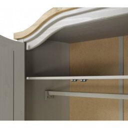 Mercers Furniture Corona Grey Wax 3 Door Arch Top Wardrobe Solid Wood Pine Wooden Rustic Mexican Styling - thumbnail 3