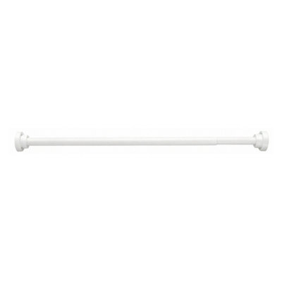 White M Size Telescopic Shower Curtain Rod 74-196Cm Diameter 25mm - image 1