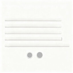 White M Size Telescopic Shower Curtain Rod 74-196Cm Diameter 25mm - thumbnail 4