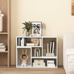 Costway 2-Piece Console Tv Stand Free-Combination Tv Media Table W/ Storage Shelf - thumbnail 4