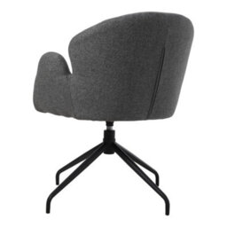 Darphe Modern Grey Linen Swivel Accent Chair With Metal Legs - thumbnail 4