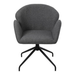 Darphe Modern Grey Linen Swivel Accent Chair With Metal Legs - thumbnail 3