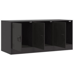 Berkfield Sturdy Tv Cabinet Black 99X39X44 Cm Steel - thumbnail 7