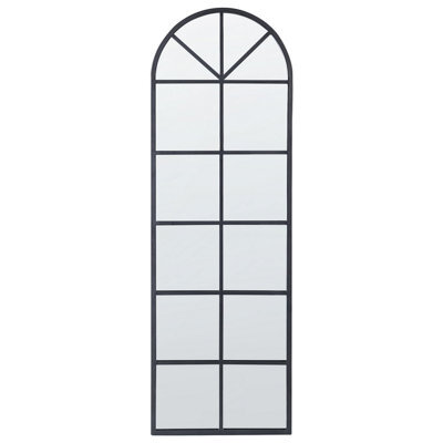 Beliani Wall Mirror Brouage 40 Cm 120 Cm Metal Black - image 1