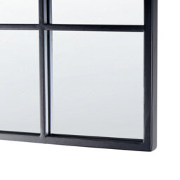 Beliani Wall Mirror Brouage 40 Cm 120 Cm Metal Black - thumbnail 5