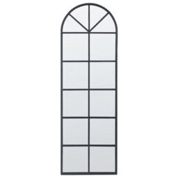 Beliani Wall Mirror Brouage 40 Cm 120 Cm Metal Black - thumbnail 1