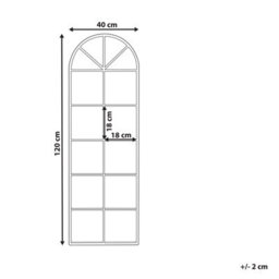 Beliani Wall Mirror Brouage 40 Cm 120 Cm Metal Black - thumbnail 3
